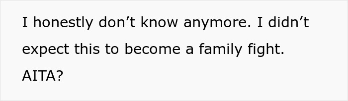 Text post expressing confusion about a family conflict involving a bride refusing to move her wedding. - 9