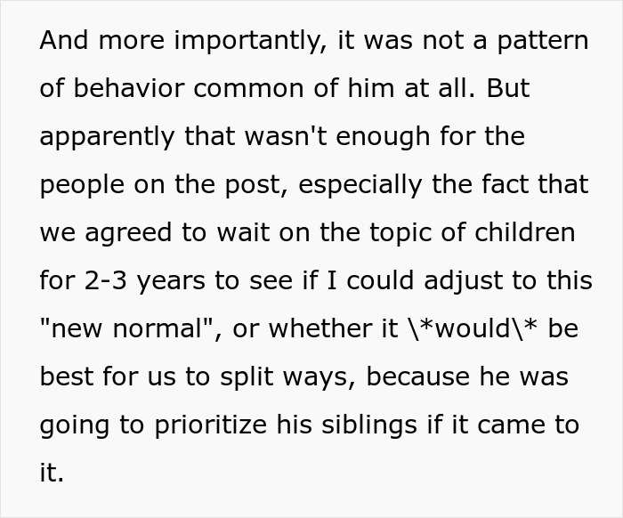 Text excerpt about husband&rsquo;s sudden decision to move in disabled siblings causing wife to question their marriage.