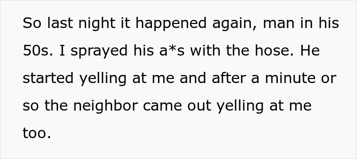 Text showing a man ranting about his neighbor&rsquo;s farm stand causing theft and confrontations between them.