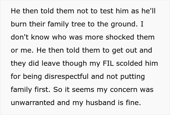 Text excerpt discussing family tension and disrespect involving traditional parents and their son over unborn grandchild’s gender. - 12
