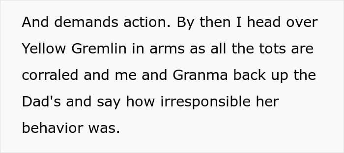 Text discussing a toddler Karen banned after shocking behavior, with family members addressing irresponsibility. - 12