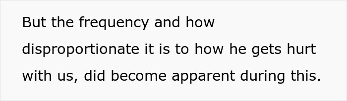 Text excerpt highlighting misunderstanding between co-parents with frequent disproportionate hurt and CPS involvement.
