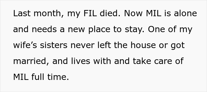 Text discussing a man buying his wife’s childhood home while her brother demands he move out for the family. - 8