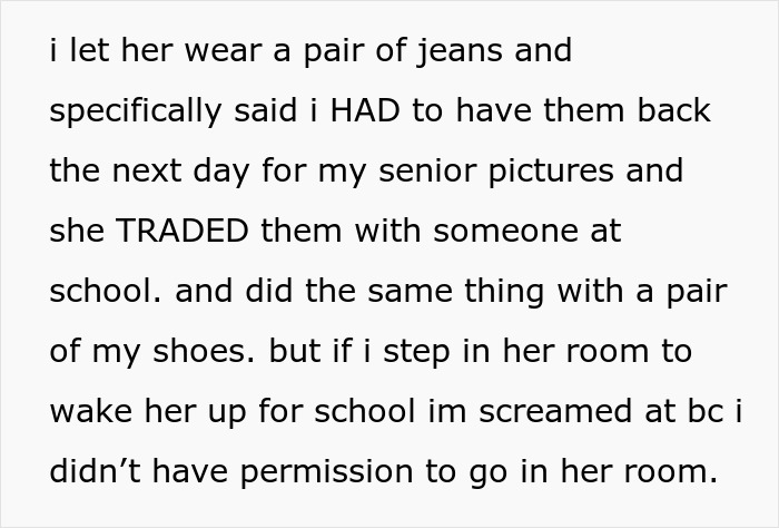 Teen struggles with 13-year-old sister’s behavior, leading to decision to move out for peace and space. - 11