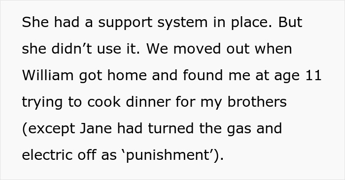 Alt text: excerpt from a manipulative mom daughter story describing childhood punishment and struggles with support system - 32