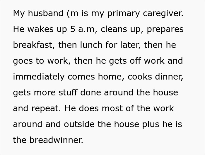 Text excerpt highlighting the role of a husband as a primary caregiver, related to SIL shares stats on men leaving sick wives. - 3