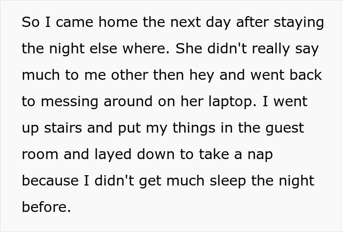 Text excerpt showing a husband feeling sick after realizing who their son is named after, describing a tired nap. - 46