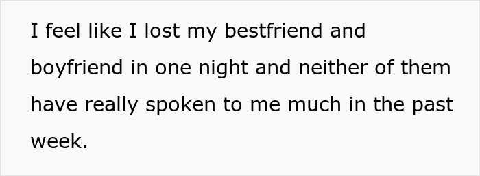 Text on a white background expressing feelings of losing a best friend and boyfriend after a public proposal at wedding. - 16