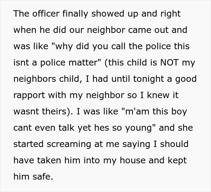 Guy&rsquo;s neighbor has meltdown after he called cops on 2-year-old wandering the streets alone, causing a heated confrontation.