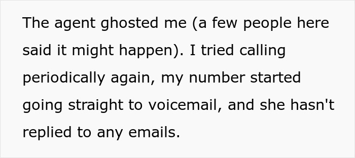 Text message screenshot describing being ghosted by an agent after trying to cancel a guest’s resort room. - 36