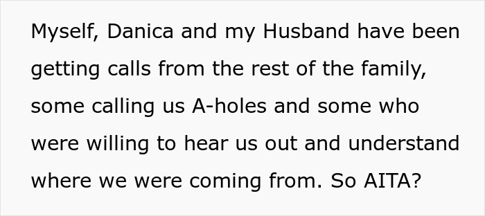 Text excerpt about 21YO spending hard-earned money on family vacation causing jealousy among cousins and upset aunt.