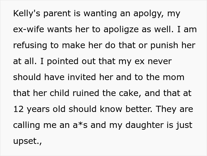 Mom invites unwanted guest to daughter's party; tensions rise as apology is demanded after event ends badly. Mom invites unwanted guest to daughter's party; tensions rise as apology is demanded after event ends badly.