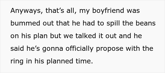 Text excerpt discussing a man&rsquo;s plan to propose with a ring after talking things out with his boyfriend.