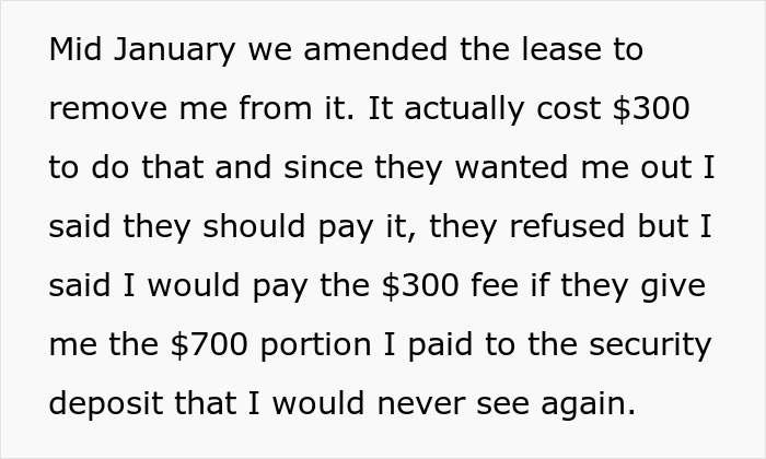 Text excerpt discussing lease amendment and security deposit dispute in a roommate clash over cats and dogs legal battle. Text excerpt discussing lease amendment and security deposit dispute in a roommate clash over cats and dogs legal battle.