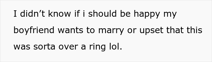 Text post about relationship insecurity and a boyfriend wanting to marry, related to 24YO man demanding brother dump longtime GF.