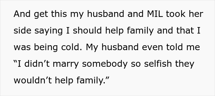 Text excerpt showing conflict with husband and family over refusing to babysit, highlighting family tensions and racism issues.