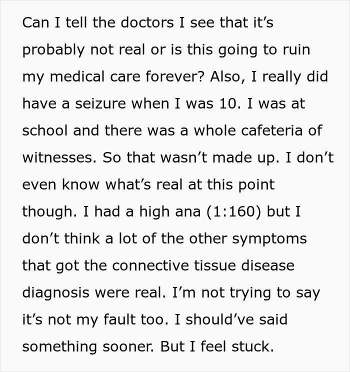 Teen expressing frustration about being dragged into hospitals and questioning the truth behind medical symptoms and diagnoses. - 14