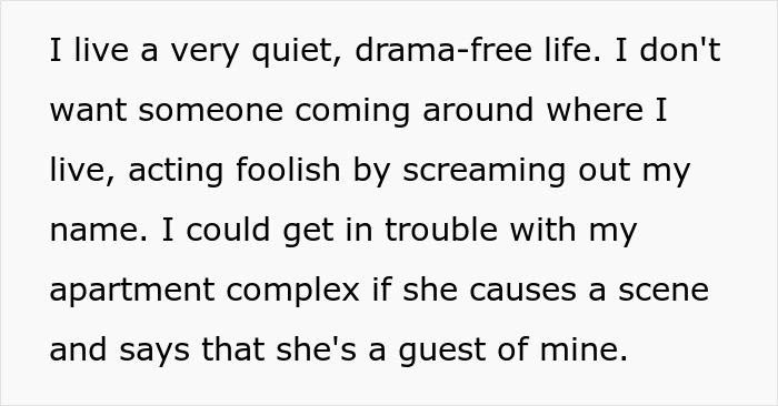 Text about woman living quietly until coworker moves in, causing drama and demanding rides without notice or tact.