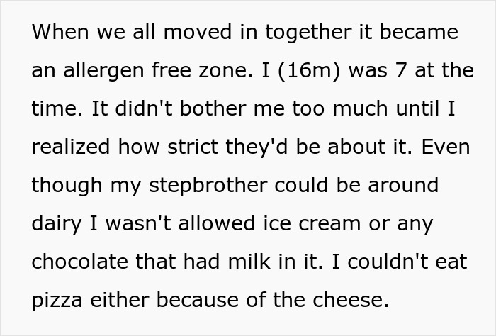 Teen shares frustration as parents ignore birthday wishes due to stepkids&rsquo; allergy restrictions and boring food choices.