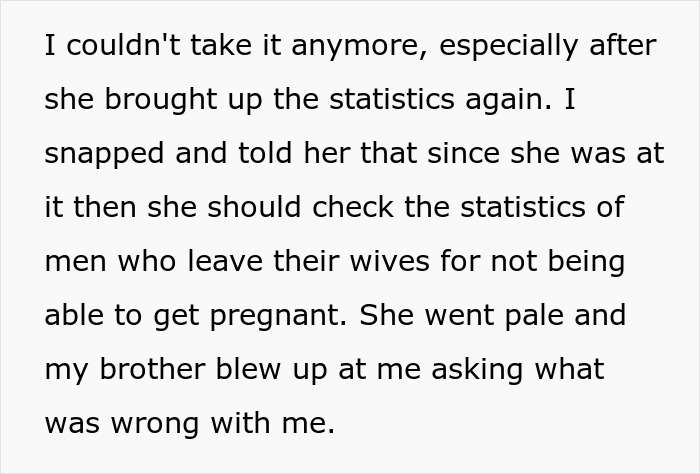 Text excerpt showing a confrontation over men leaving sick wives and infertility statistics discussed in a tense family moment. - 10