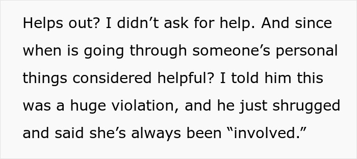 Text excerpt discussing a man not understanding why his fiancee is upset about MIL having their house key without her knowledge. - 5