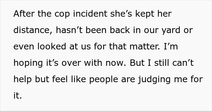 Text excerpt from article about a pregnant lady catching a neighbor lurking around her house and calling cops after it got too weird. - 26