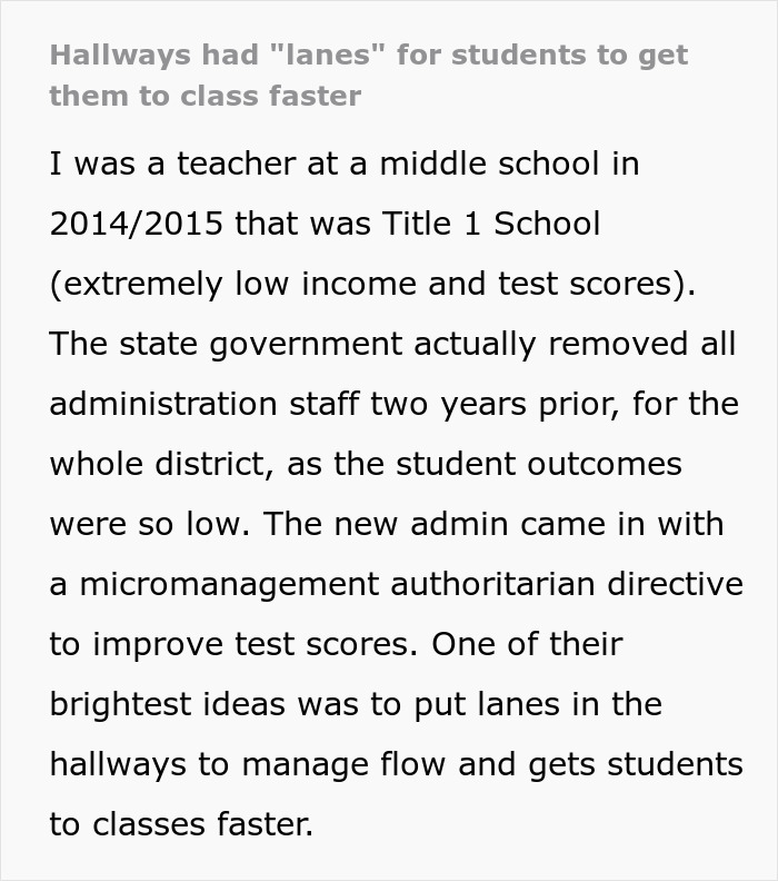 School hallways with lanes designed to manage student flow and help students get to class faster.