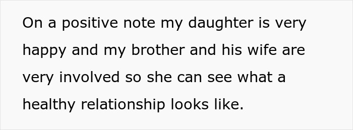 Text slide with a positive note about a daughter’s happiness and involvement of family in a healthy relationship. Text slide with a positive note about a daughter’s happiness and involvement of family in a healthy relationship.