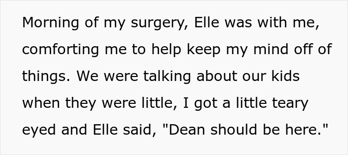 Text excerpt describing comfort and emotional support during a surgery morning, highlighting pregnancy husband boundaries. - 8