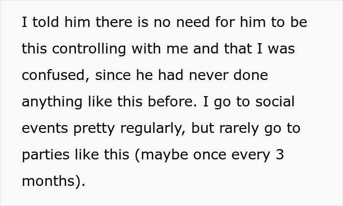 Text excerpt showing a woman describing controlling behavior and rethinking her relationship after a red-flag argument with her boyfriend.