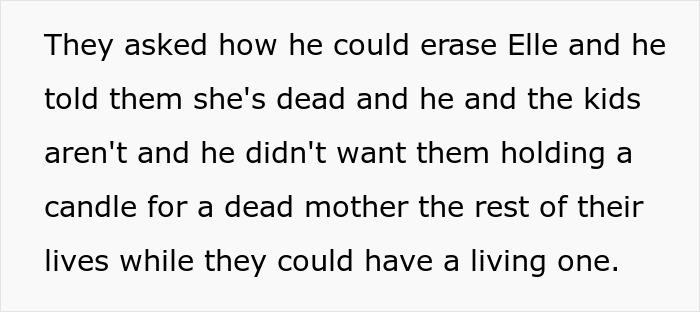Man and new wife trying to erase late wife from kids’ lives while aunt refuses to let them replace her. Man and new wife trying to erase late wife from kids’ lives while aunt refuses to let them replace her.