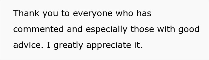 Thank you message expressing appreciation for comments and good advice from readers and coworkers.