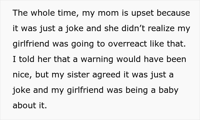 Text showing a family upset over a dumb ugly sweater joke about a woman’s scar during a family gathering. Text showing a family upset over a dumb ugly sweater joke about a woman’s scar during a family gathering.