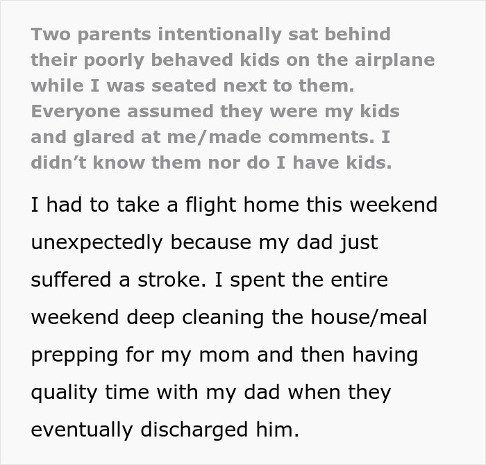 Woman blamed for rowdy kids on flight while parents behind her were drunk, causing confusion among passengers. - 2