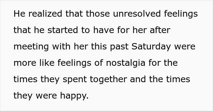 Text excerpt discussing hubby&rsquo;s emotional reunion with ex and the lingering feelings raising red flags for wife.