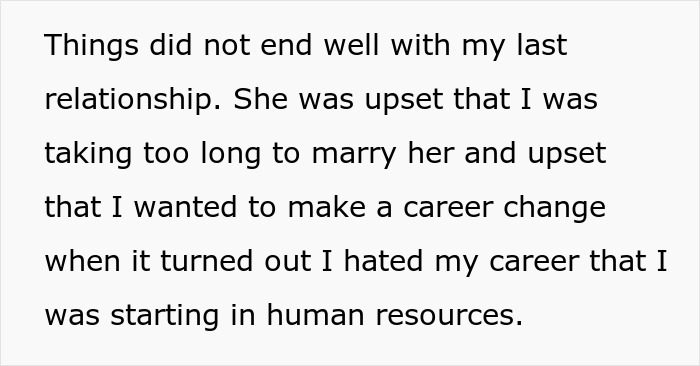 Text explaining a man’s troubled relationship with his ex and the tensions involving his mother and vengeful ex. - 3