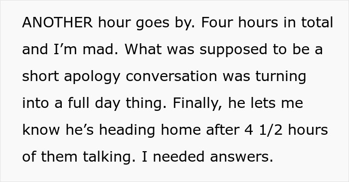 Text showing frustration over a husband's emotional reunion with ex and lingering feelings raising red flags for wife.