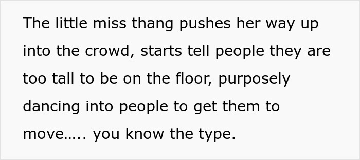 Woman annoys everyone at concert by pushing through crowd and purposely dancing into people to get them to move. - 3