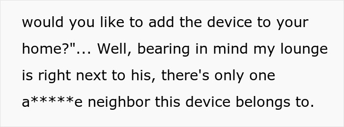 Text excerpt about a man using a smart air con device to get revenge on his late-night neighbor. - 6