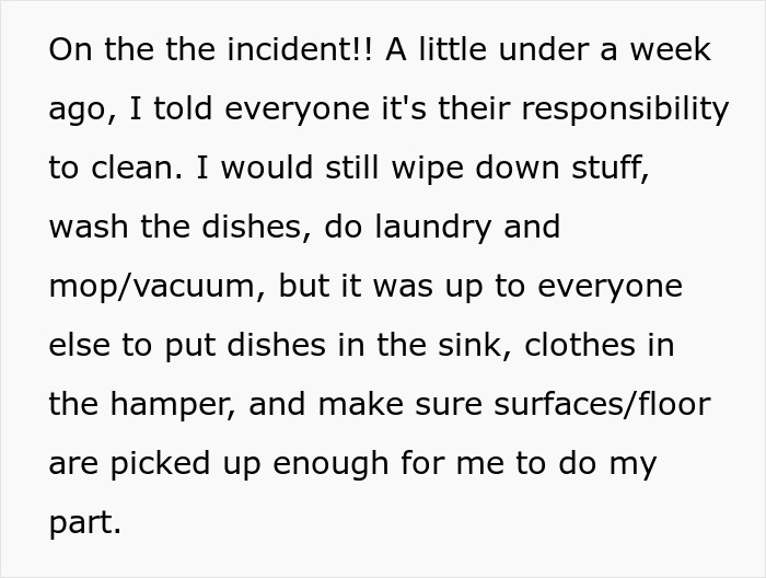 Mother lets family live in filth to teach them a lesson about responsibility and cleaning their own messes at home.