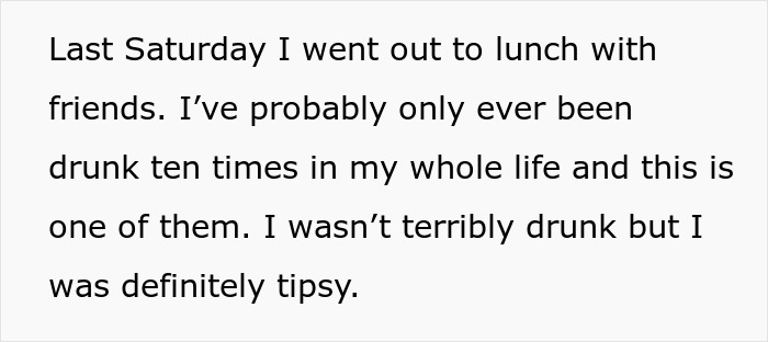 Text describing a drunk wife flashing and facing verbal attacks and physical violence while out with husband’s friends. - 3