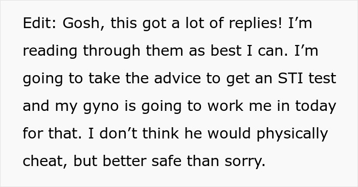 Text excerpt from a woman heartbroken after husband suggests trying polyamory following one year of marriage. - 13