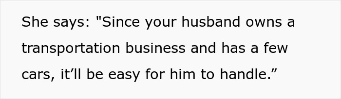Woman shutting down bride’s demands about husband’s car service business being offered for free. - 4