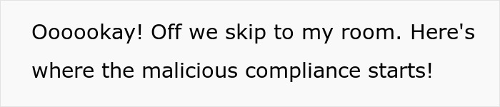 Text image showing a playful message about starting a mischievous plan in a personal room. Text image showing a playful message about starting a mischievous plan in a personal room.