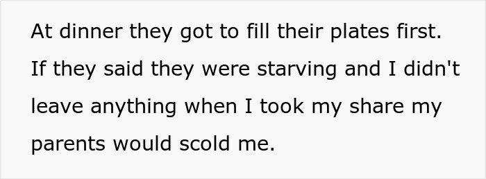 Text describing parents treating bio son unfairly while favoring adopted kids and seeking forgiveness without apologizing. - 12