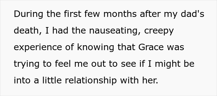 Text describing a woman thinking she got away with being a gold digger facing a harsh lesson from her stepson. - 26
