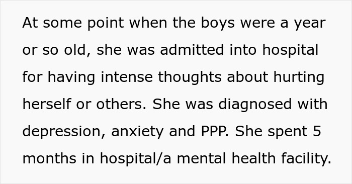 Text describing a manipulative mom causing drama with her daughter, highlighting mental health struggles and hospitalization. - 28