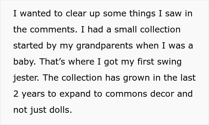 Guy's huge clown collection started by grandparents, growing from dolls to common decor over two years. Guy's huge clown collection started by grandparents, growing from dolls to common decor over two years.