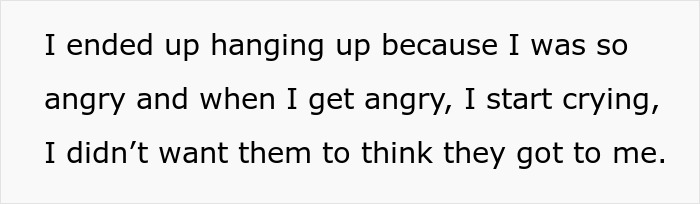 Text on a plain background stating a woman ending a call angry and crying, highlighting toxic family and stolen fiancé conflict. - 22
