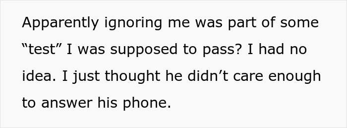 Text excerpt about a boyfriend breaking up without warning, blocking contact, and expecting her to fight for him.